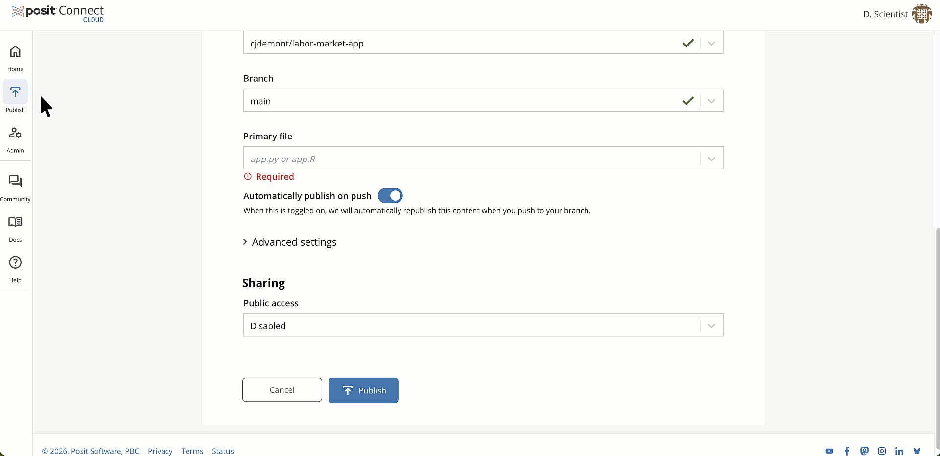 Rapidly publish from your GitHub repository to test your app  and quickly republish as you optimize. 