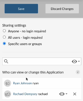 Posit Connect sharing permissions window
