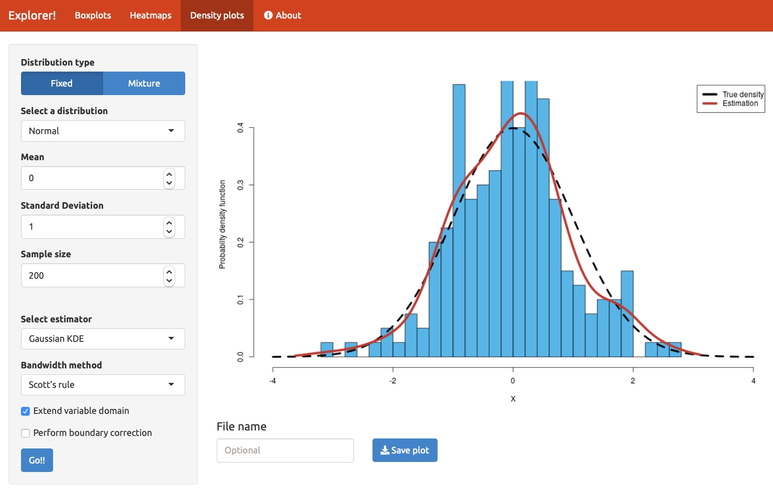 Simulation screenshot