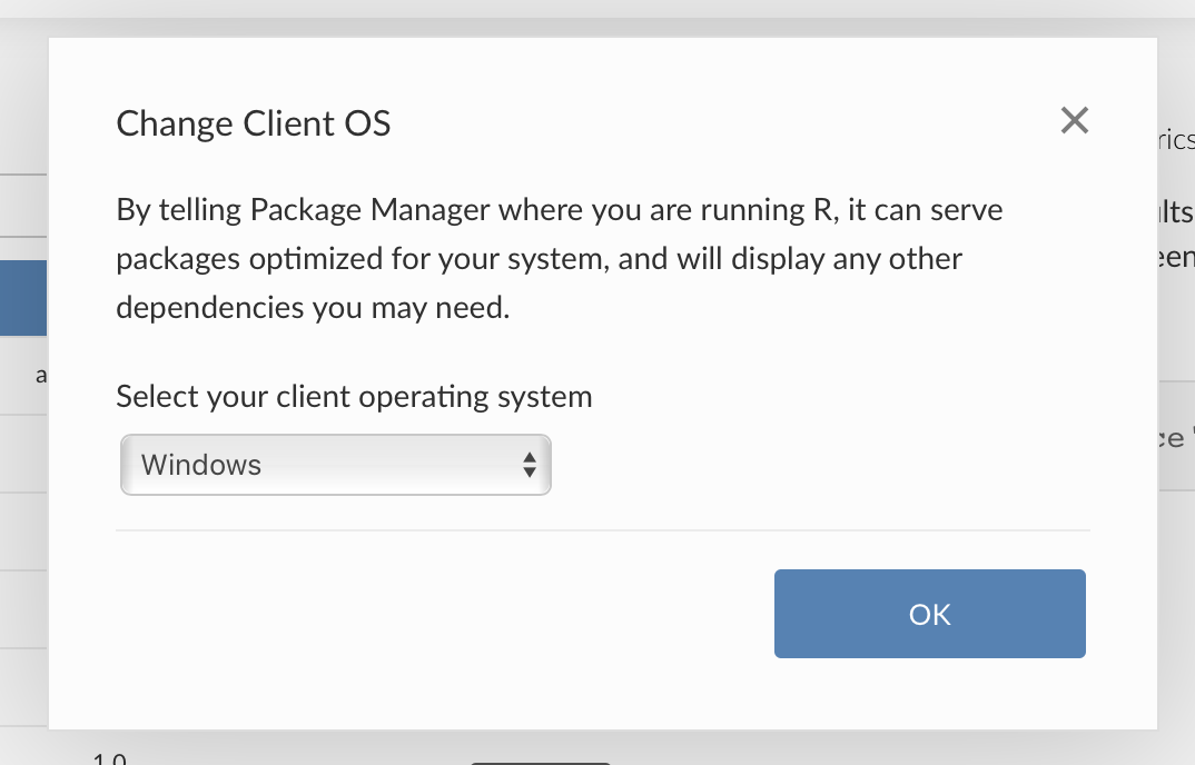 Pick Windows OS as client