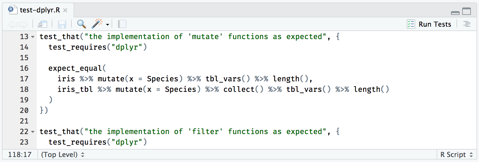 RStudio shinytest compare results