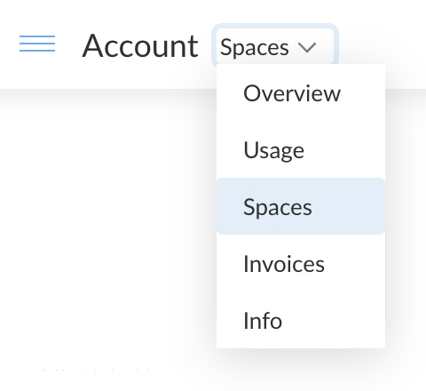 Smaller screen drop down menu example