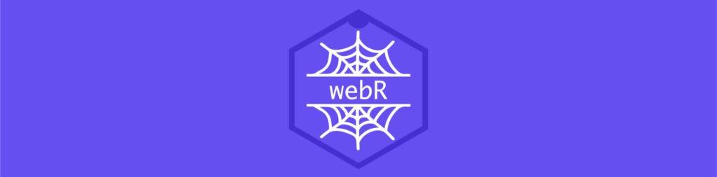 webr hex logo on purple background