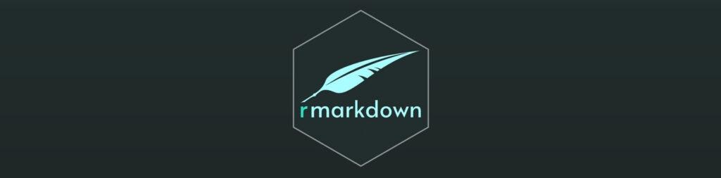 rmarkdown hex logo on black background