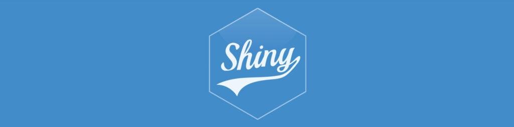 shiny logo on blue background