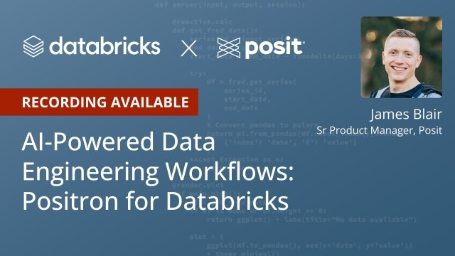 AI-Powered Data Engineering Workflows: Positron for Databricks Users Workflow Demo Thumbnail Image