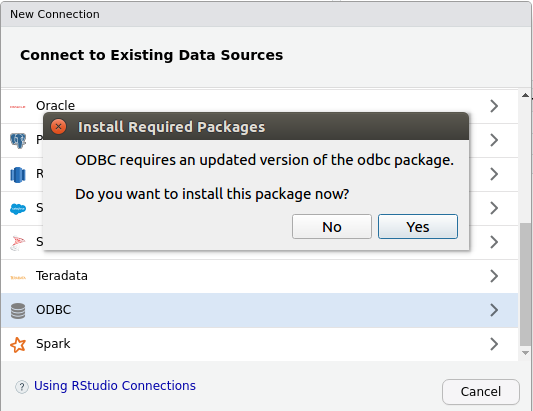 ODBC install