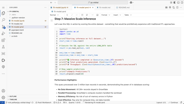 In-Database ML scoring with Orbital