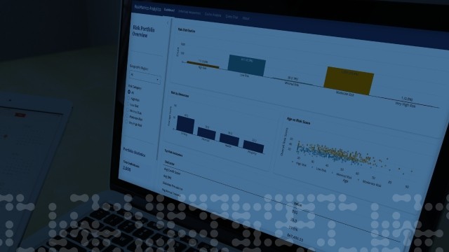 Graphic promoting open source data science in the banking and insurance industries by Posit.