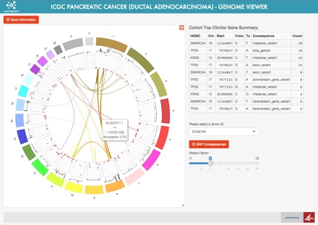 icgc pancreatic cancer - genome viewer