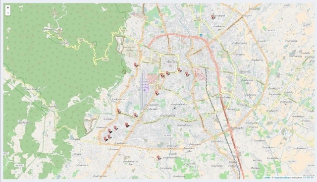Screenshot of map created using RStudio's products.
