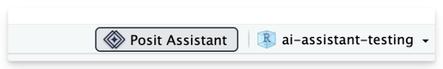 Posit Assistant RStudio Toolbar