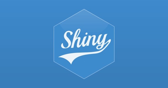 shiny logo on blue background