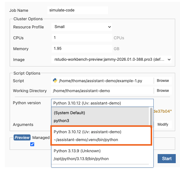 Improved Python and R Discovery for Workbench Jobs