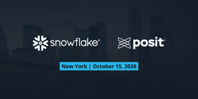 Posit at Snowflake World Tour NYC 2026