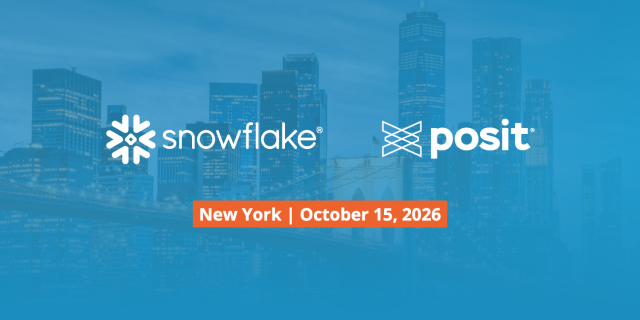Posit at Snowflake World Tour NYC 2026