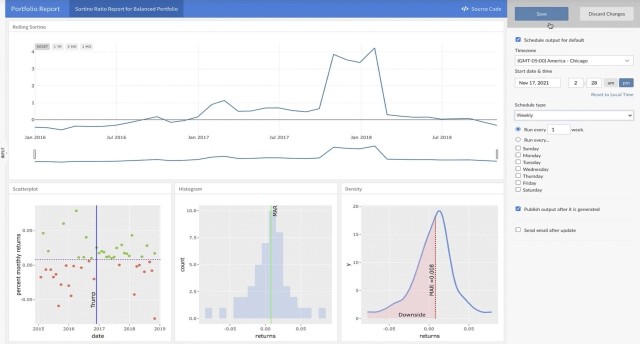 Scheduling an R Markdown document on Connect