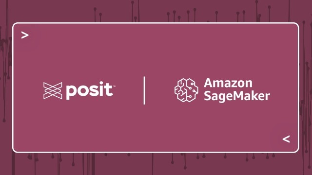 Posit logo and the Amazon SageMaker logo