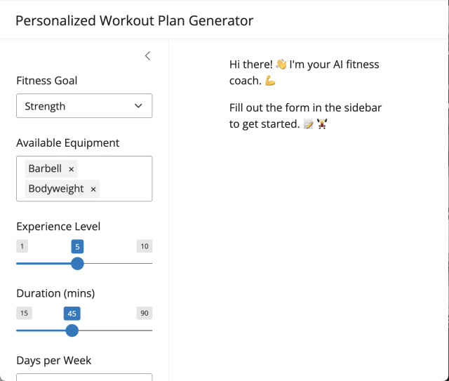 AI Workout Plan