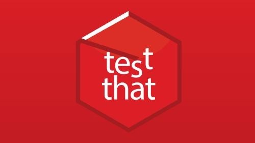 The test that hex sticker on a red background