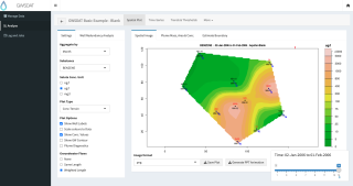screenshot of Ground Water Spatiotemporal Data Analysis Tool (GWSDAT), a user-friendly shiny Application to statistically interpret groundwater monitoring data sets