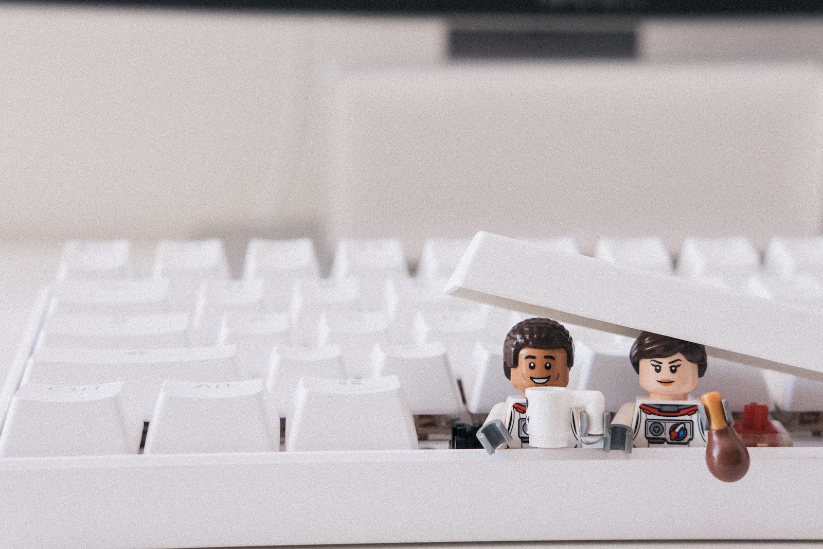 Lego people in keyboard