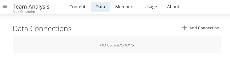 The database connections tab in Posit Connect