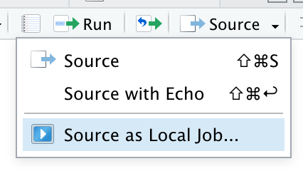 Source script as local job