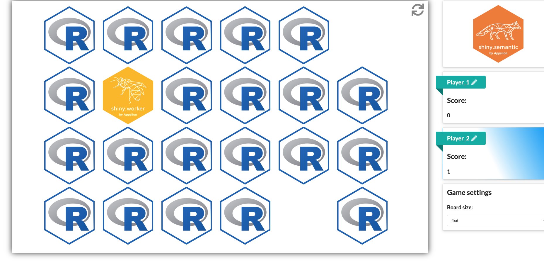 Screenshot from Semantic Memory app