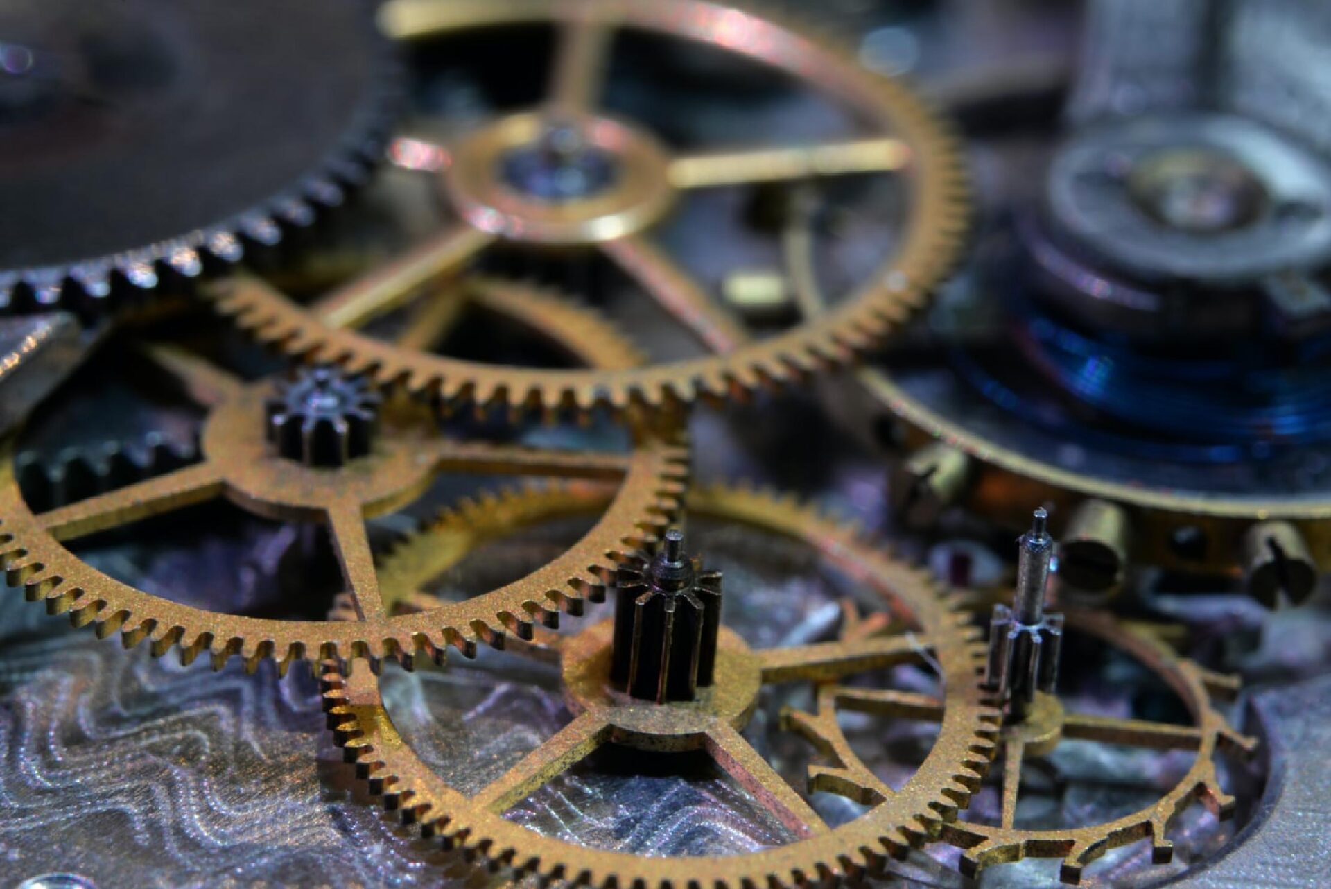 A closeup of gears