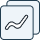 icon of 2 stacked documents with line graph