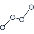 icon of dot line graph
