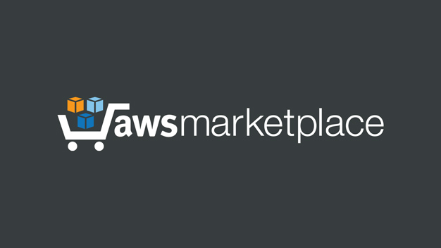 AWS Marketplace logo on dark gray background