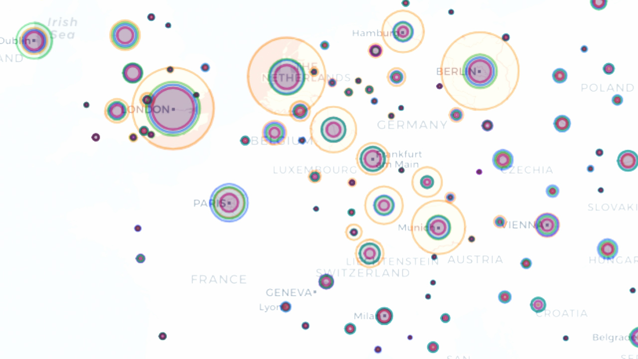 Belgium point map data of Europe