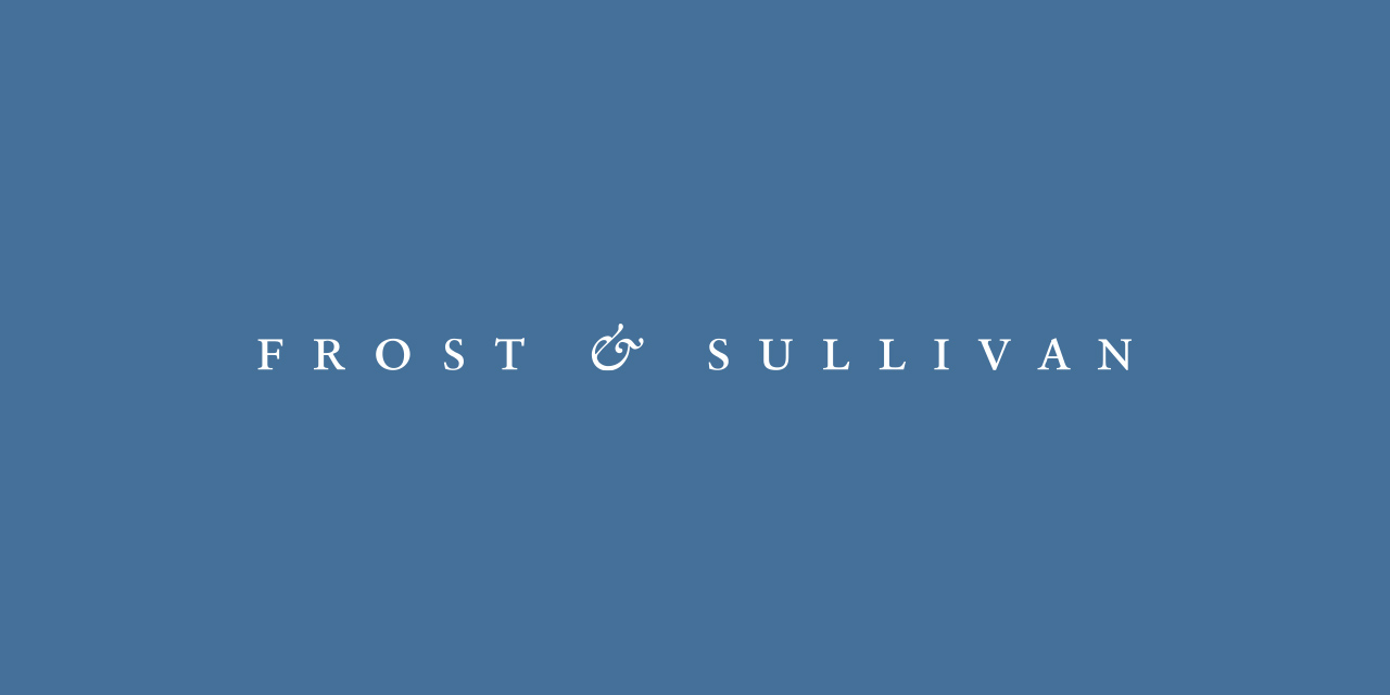 frost & sullivan logo on blue background