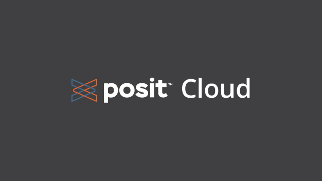 Posit Cloud logo on dark gray background