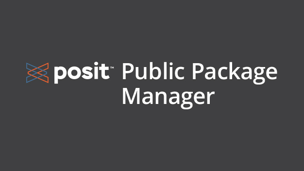 Posit Public Package Manager logo on dark gray background