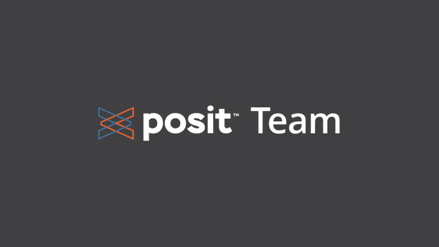 Posit Team logo on dark gray background