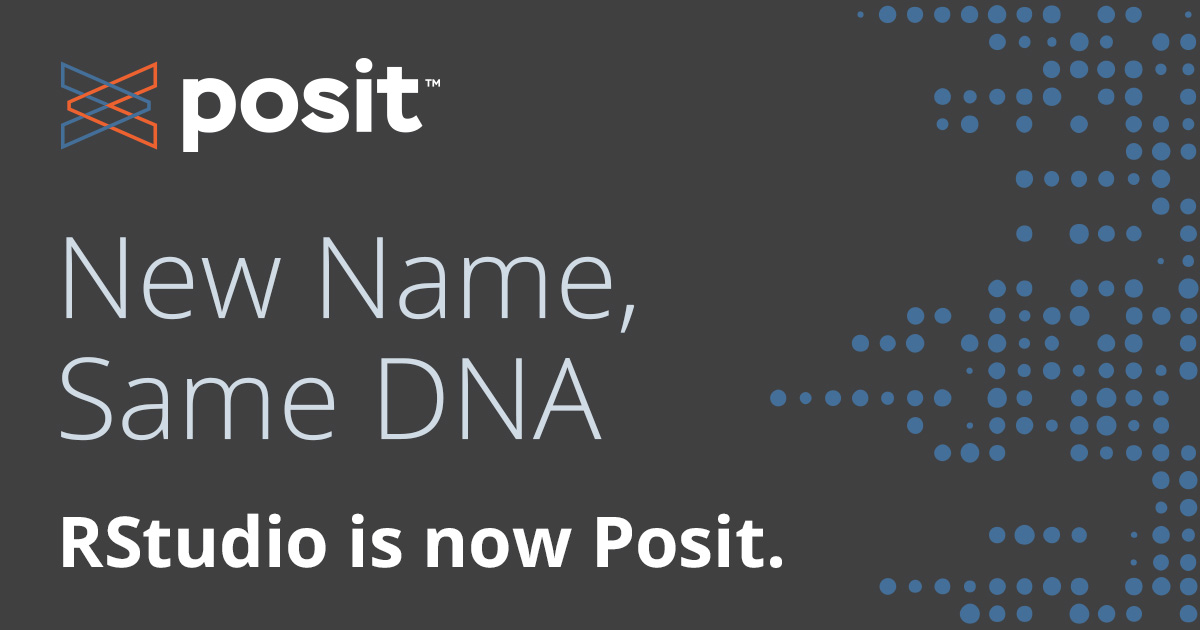 RStudio is now Posit! Posit