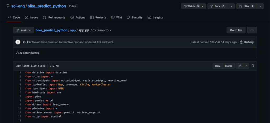Code for Shiny for Python on GitHub