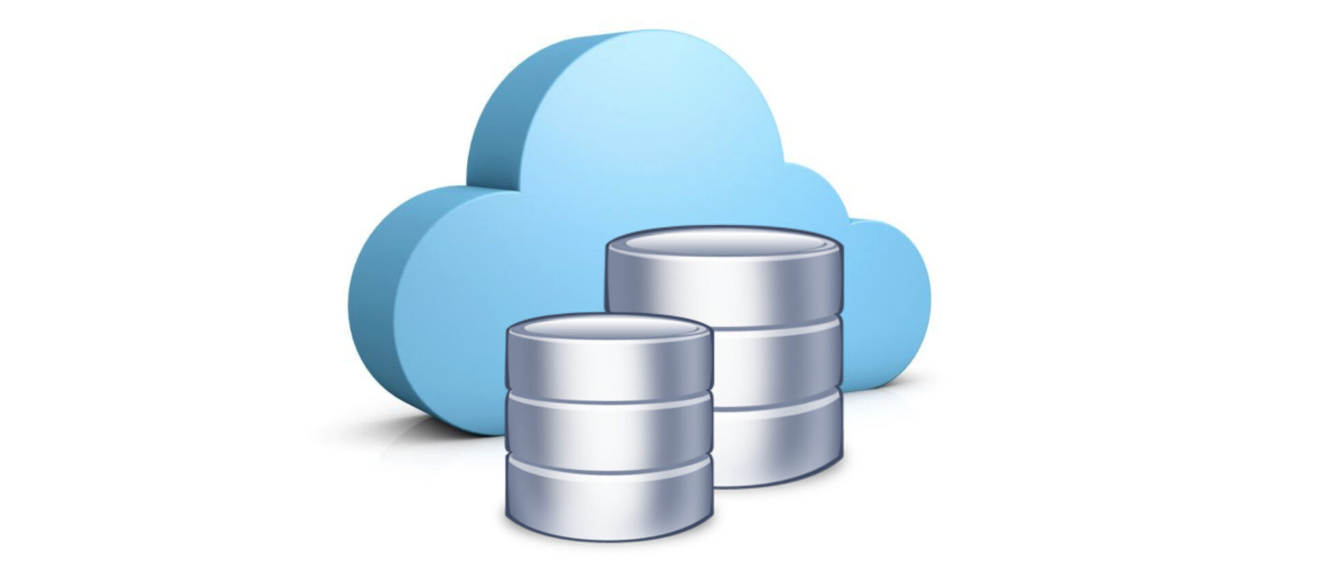 Two disk packs in front of a blue cloud