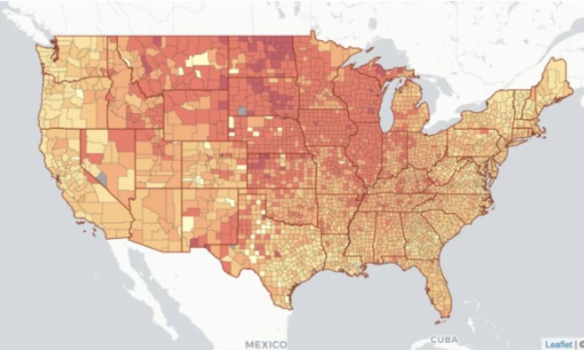 a heatmap of the U.S.