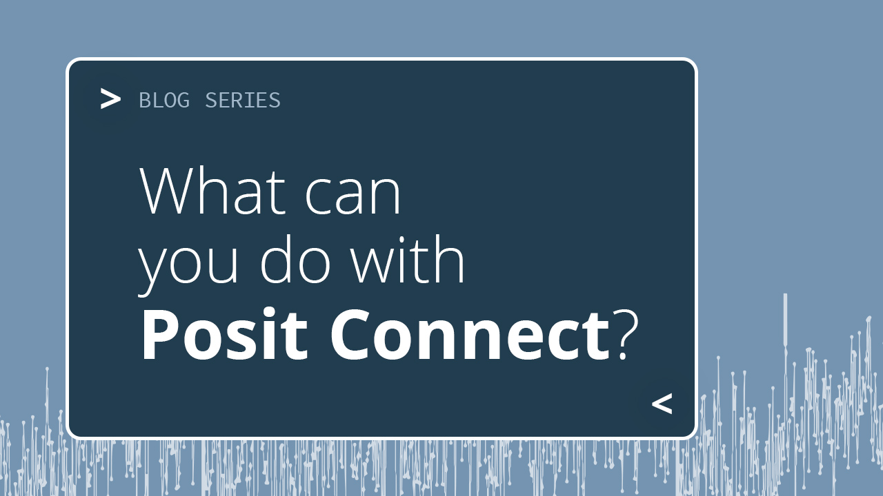 Text: What can you do with Posit Connect?