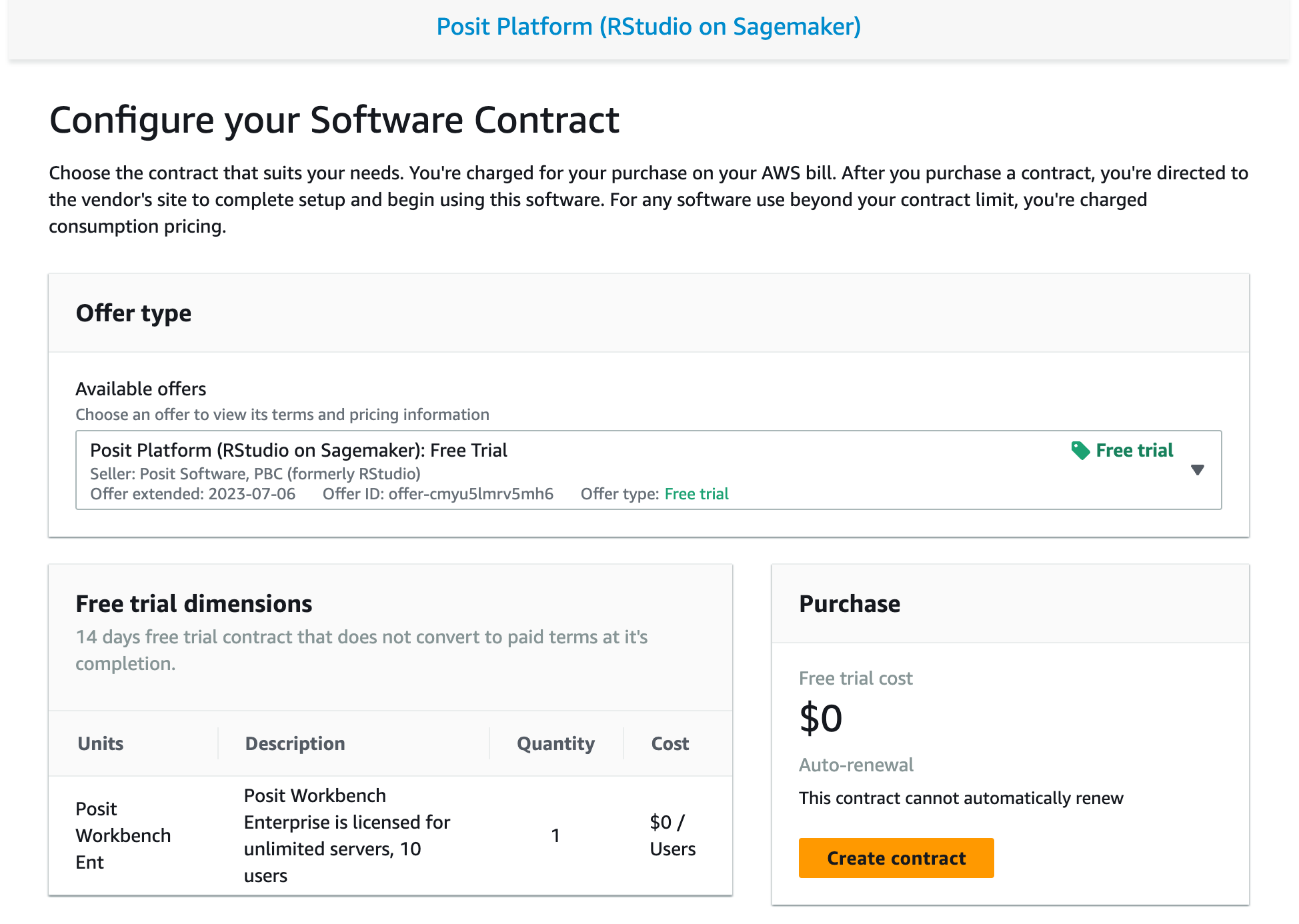 Software contract configuration