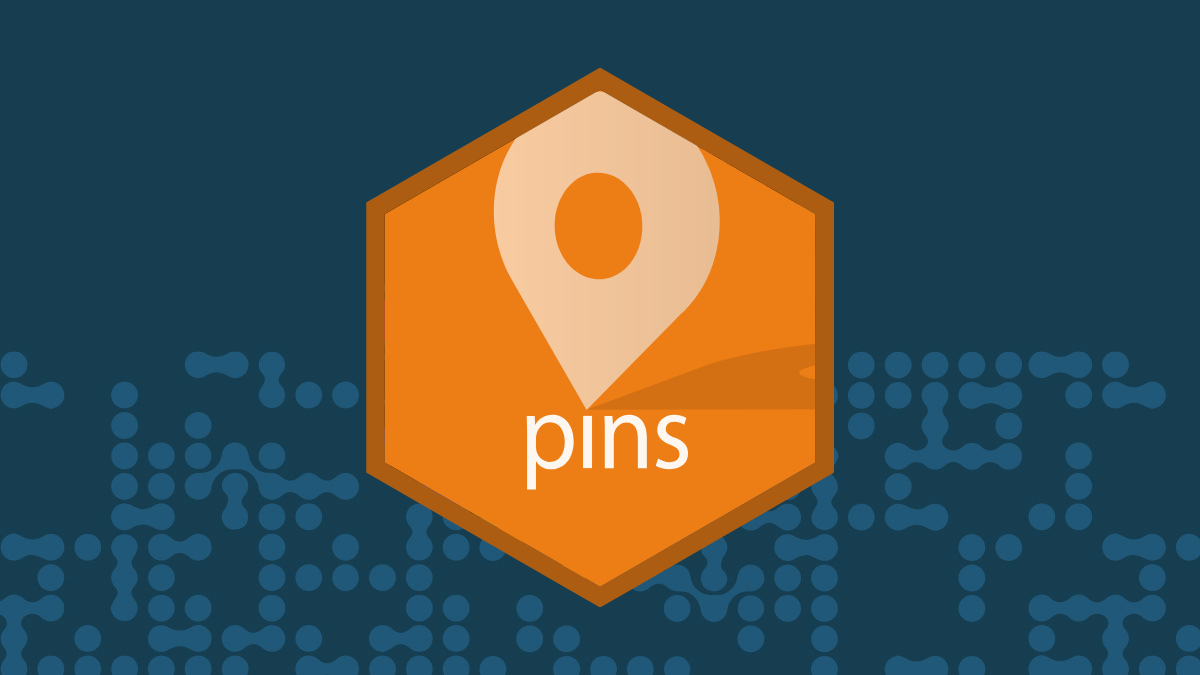Pins hex sticker