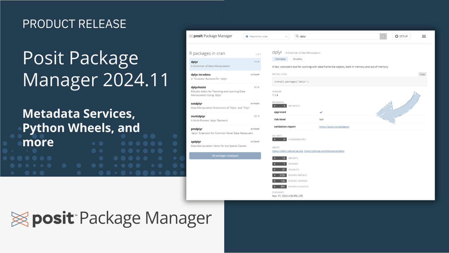 Product Release Python Package Manager 2024.11 Metadata Services, Python wheels, and more.